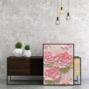 DIY Digital Picture Pink Flowers Frameless Oil Painting By Number Handicraft