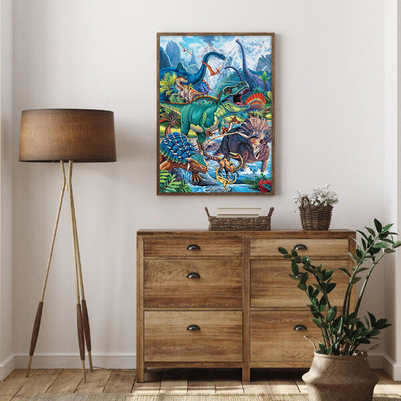 Dinosaur DIY Diamond Painting Kits Full Square Drill Rhinestone Picture Wal