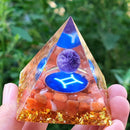 Orgonite Pyramid Peridot Chakra Healing Crystal Energy Generator Craft (B) Newly