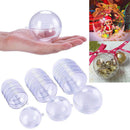 15Pcs Clear Ball Xmas Plastic Baubles Refillable Craft Christmas Party DIY