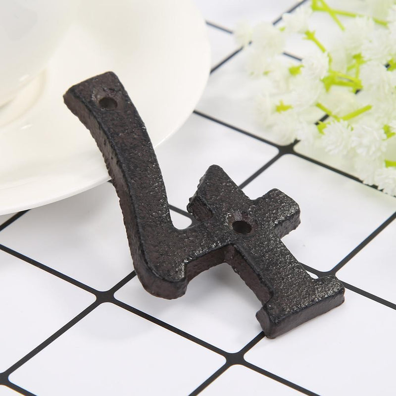 Metal Digital Number Cast Iron House Sign Doorplate DIY Cafe Wall Decor (4)