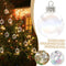 10cm Clear Iridescent Glass Fillable Baubles Balls Christmas Tree Ornaments`