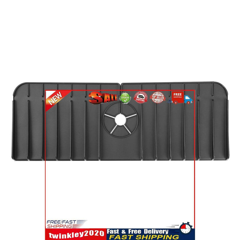 Silicone Kitchen Faucet Absorbent Mat Sink Water Splash Odor Guard (Black) Newly