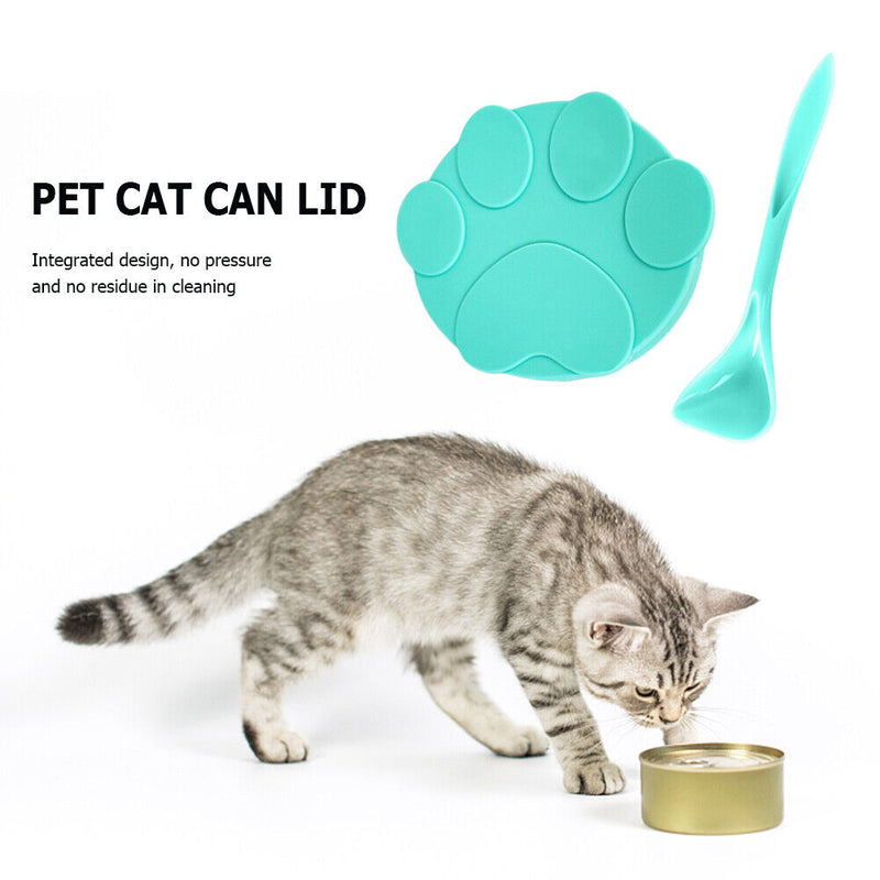 Pet Food Can Cover Silicone Dog Cat Food Storage Fresh Lid Seal Cap (Green)