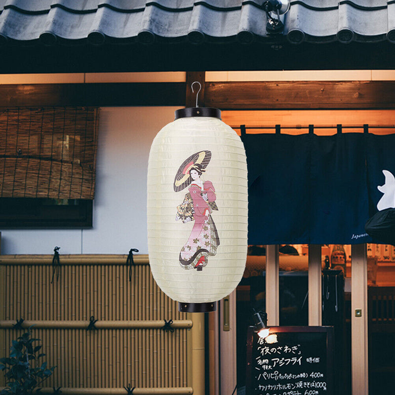 10 inch Lantern Fabric Japanese Style Printing Cloth for Sushi Restaurant D