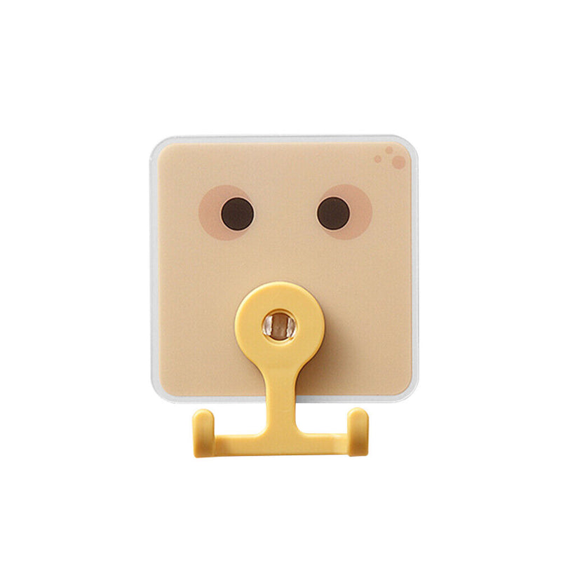 Cute Wall Hanging Double Hook Load-bearing 360 Rotary Free Punching Hanger Racks