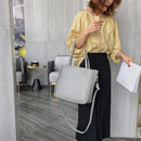 4pcs/set Litchi Pattern Women Shoulder Handbags Solid Color Clutch Card Holder