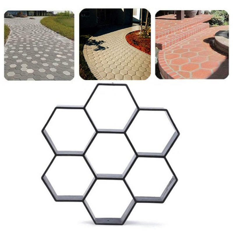 Garden Paving Pavement Mold Patio Concrete Stone Path Walk Maker Reusable Mould