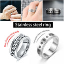 Stainless Steel Anti Anxiety Rings 8pcs Stress Relief Band Ring (8)