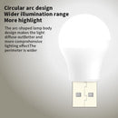 5pcs USB Plug Night Bulb Small Book Lamps LED Reading Light (White Light) Newly