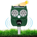 Outdoor Solar Ultrasonic Animal Repeller Dog Sound Alarm Repellent (Green) Newly