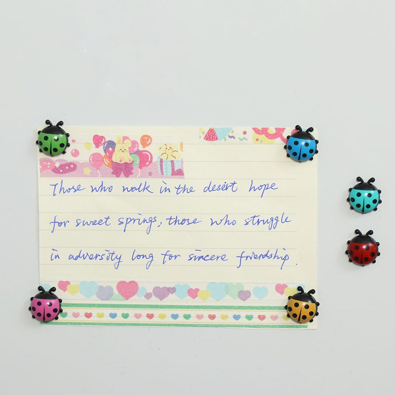 Whiteboard Message Holder Ladybug Refrigerator Decoration Fridge Magnets