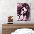 Female Skeleton Oil Painting By Numbers Kit DIY Frameless Picture Art Craft