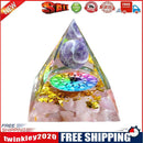 Orgonite Pyramid Amethyst Peridot Healing Crystal Energy Orgone Crafts (A)