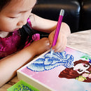 Battery Powered Lighted Point Drill Pen Diamond Painting DIY Tools (Rose) Newly