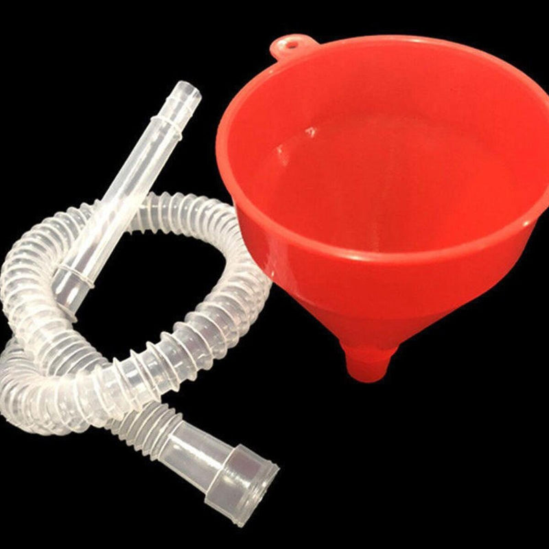 Car Motorcycle Refueling Funnel Detachable Hose Gasoline Additive Oil X1B3