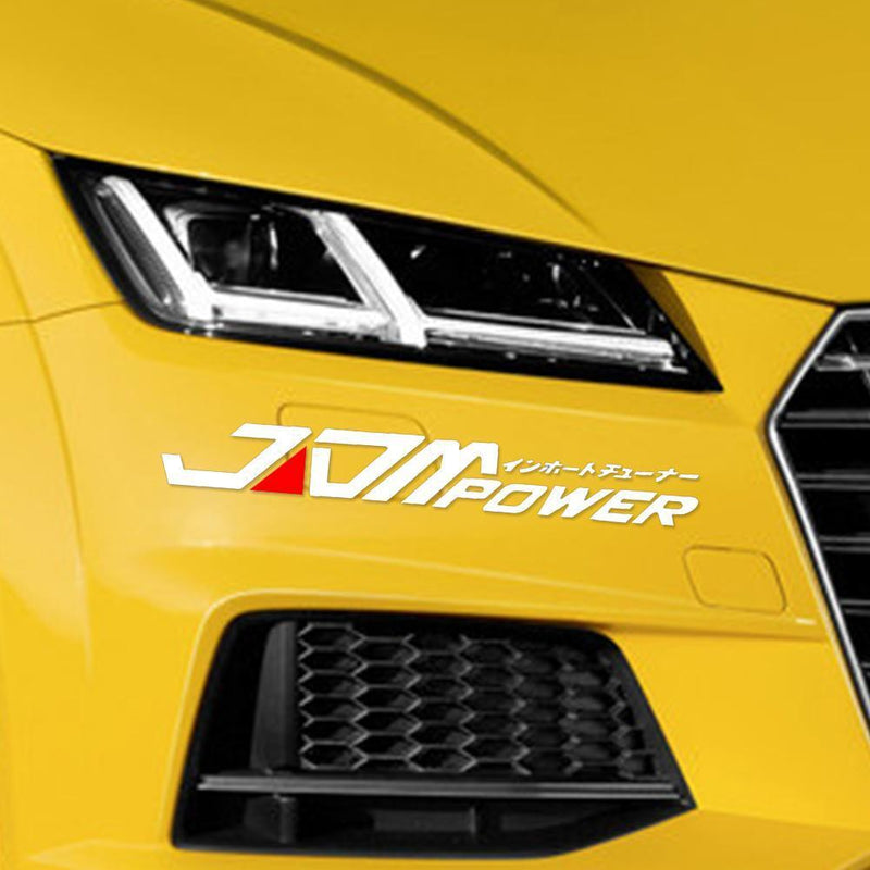 JDM Power Car Stickers Reflective Bumper Styling Decals Decoration Accessorie