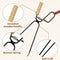 Firewood Tongs Log Grabber for Campfire Firepit Fireplace Wrought Iron Claw
