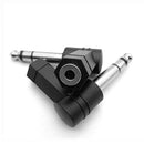 6.35mm Male to 3.5mm Female Right Angle Stereo Audio Adapter 90 Degree Connector