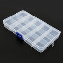 15 Slots Transparent Plastic Fishing Lure Box Fishing Tackle Storage Box