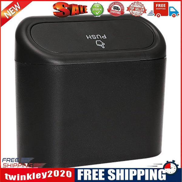 Car Trash Can Bin Hanging Vehicle Garbage Storage Box Auto Waste Organizer