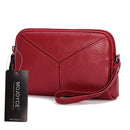Women PU Leather Multifunction Mini Phone Bag Card Coin Clutch Bag(Red)
