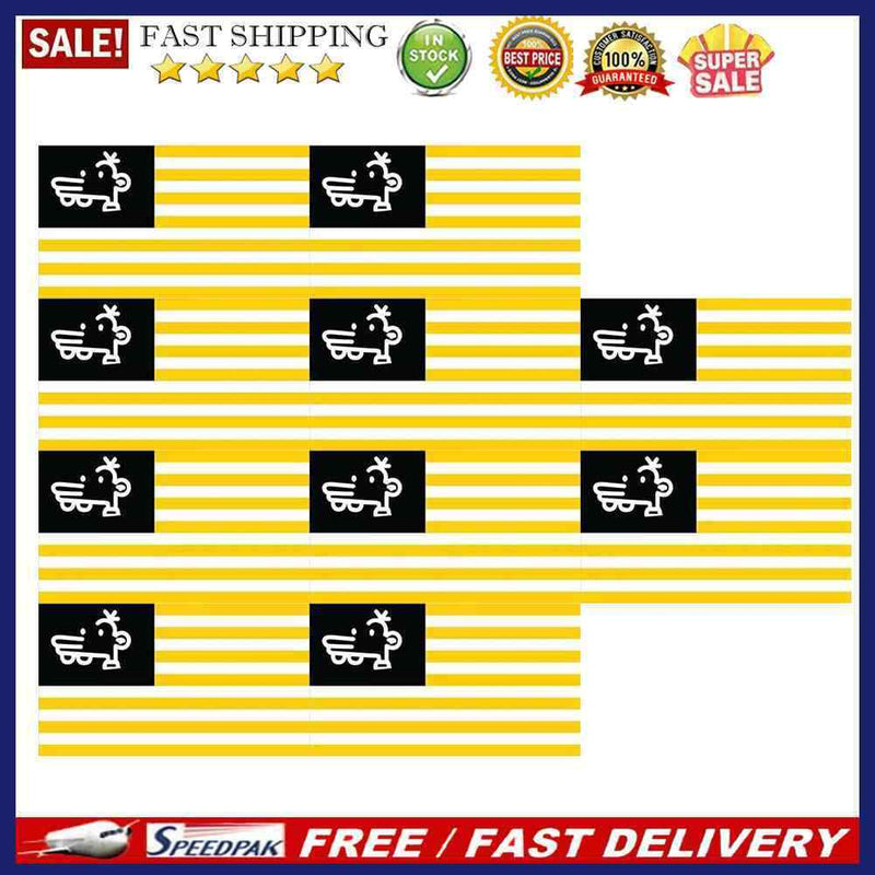 10pcs 4.5x2.5 inch Car Stickers America Flag Auto Styling Laptop Helmet Decals