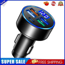 5 Ports 15.5W USB Type-C Phone Car Charger Voltmeter Auto Charging Adapter