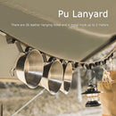 PU Leather Hanging Lanyard Multifunctional Adjustable Rope for Flagline Clothes