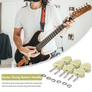 6pcs Plastic Folk Guitar Tuning Pegs Caps with Screws Guitar Replacement Parts