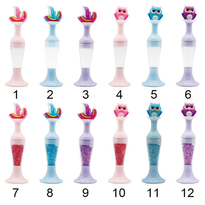 Vase 5D Diamond Painting Point Drill Pen DIY Craft (Pink Owl no Drill)