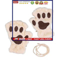 Cat Paw Gloves - Warm Furry Cat Gloves Cat Mittens Half Finger Bear Paw Glove