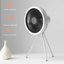 Desk Stand Air Cooling Fan with Tripod Tent Ceiling Fan (White 10000mAh) Newly