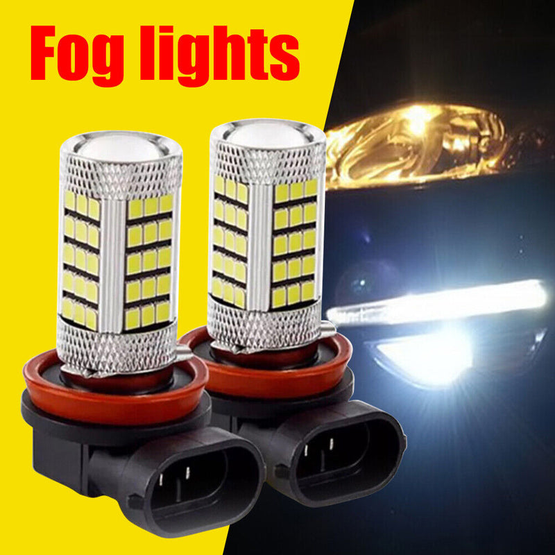 2pcs H8 LED Bulbs for Car Fog Lights 6000K 3030 SMD LED Fog Lamp Bulbs Universal