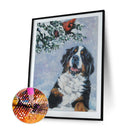 Snow Dog Mosaic Diamond Painting Drawing Full Round Drill DIY Art Handcraft Kit