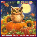 5D DIY Diamond Painting Pumpkin Full Round Drill Rhinestone Halloween Picture