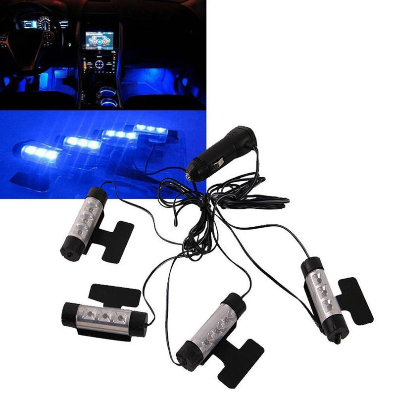 4 x 3LED Car Interior Accessories Decorative Atmosphere Lamp Light