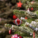 Creative Christmas Onion Printed Ball Xmas Tree Pendant Decor Prop (Red) Newly
