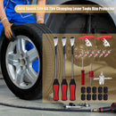 24pcs/set Car Bike Tire Spoons Levers Red Rim Protectors Caps Cores Tools Kit