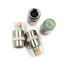 4x Car Tire Pressure Gauge Cap Monitoring Automotive Alert Detection Valve Caps