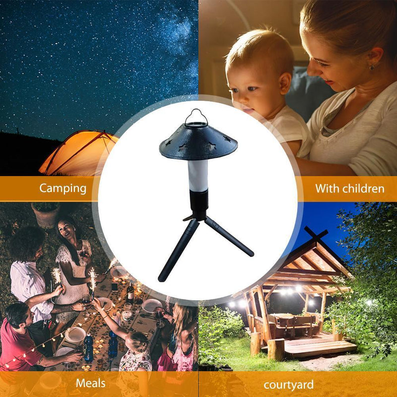 Camping Lantern Flashlight - Super Bright LED Emergency Lights (Black)