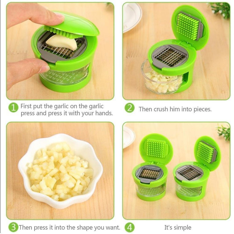 Portable Mini Garlic Grater Chopper Slicer Onion Hand Press Grinder Crusher