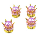 4pcs Car Wheel Tire Valve Caps Auto Tyre Rim Stem Dust Air Cover (Purple) Newly