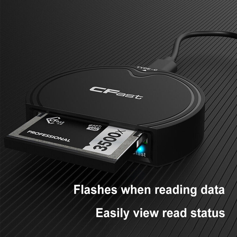 Rocketek Memory Card Adapter Portable 2 in 1 Card Reader Support for CFast/SD