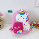 Kindergarten Cute Cartoon Animal Backpack Children Knapsack Handbags (Pink)