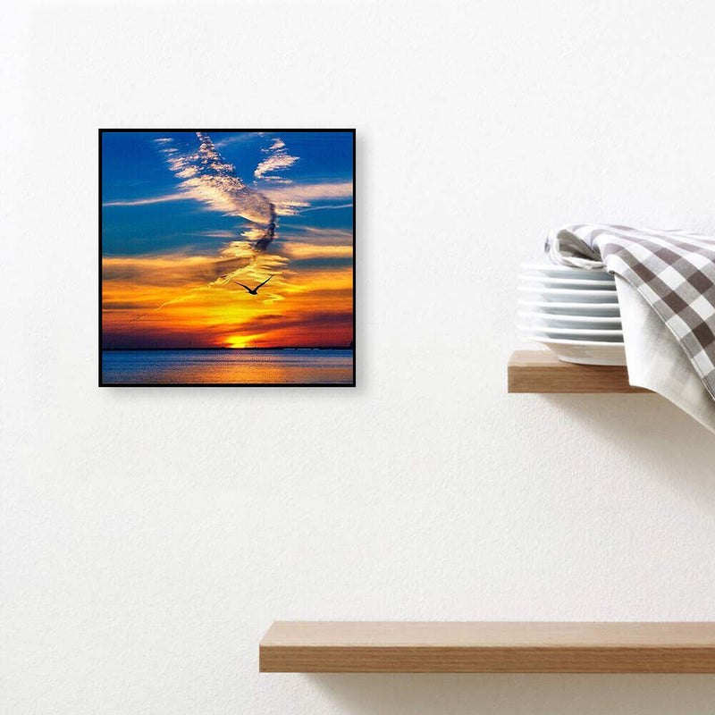 Oil Paint By Numbers Picture DIY Painting Ocean Sunset Painting Kit Artwork