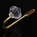 2pcs Curtain Hanger Hook Wall Buckle Handle for Closet Drawer (Golden) Newly