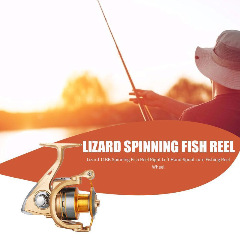 Lizard 11 Bearings Spinning Fish Reel Left/Right Hand Spool Fishing Reel Tackle