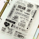 Happy Birthday Silicone Clear Stamp Transparents Rubber Scrapbookings DIY U7G4