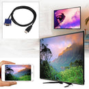 HDMI-compatible Male to VGA Male Transfer Wire HDTV Converter Adapter Aux Cable(